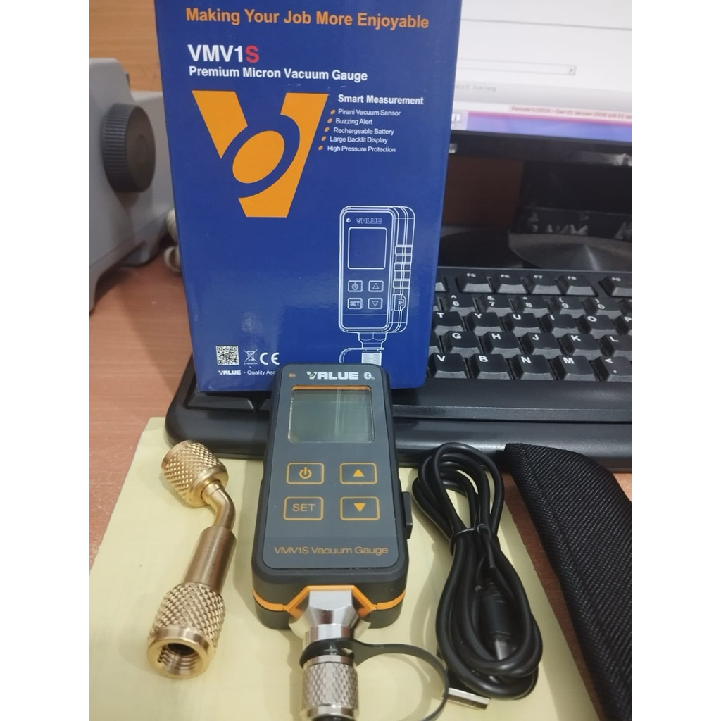 DIGITAL VACUM GAUGE VMV-1S | DIGITAL VACUM VALUE VMV-1S MODEL BARU