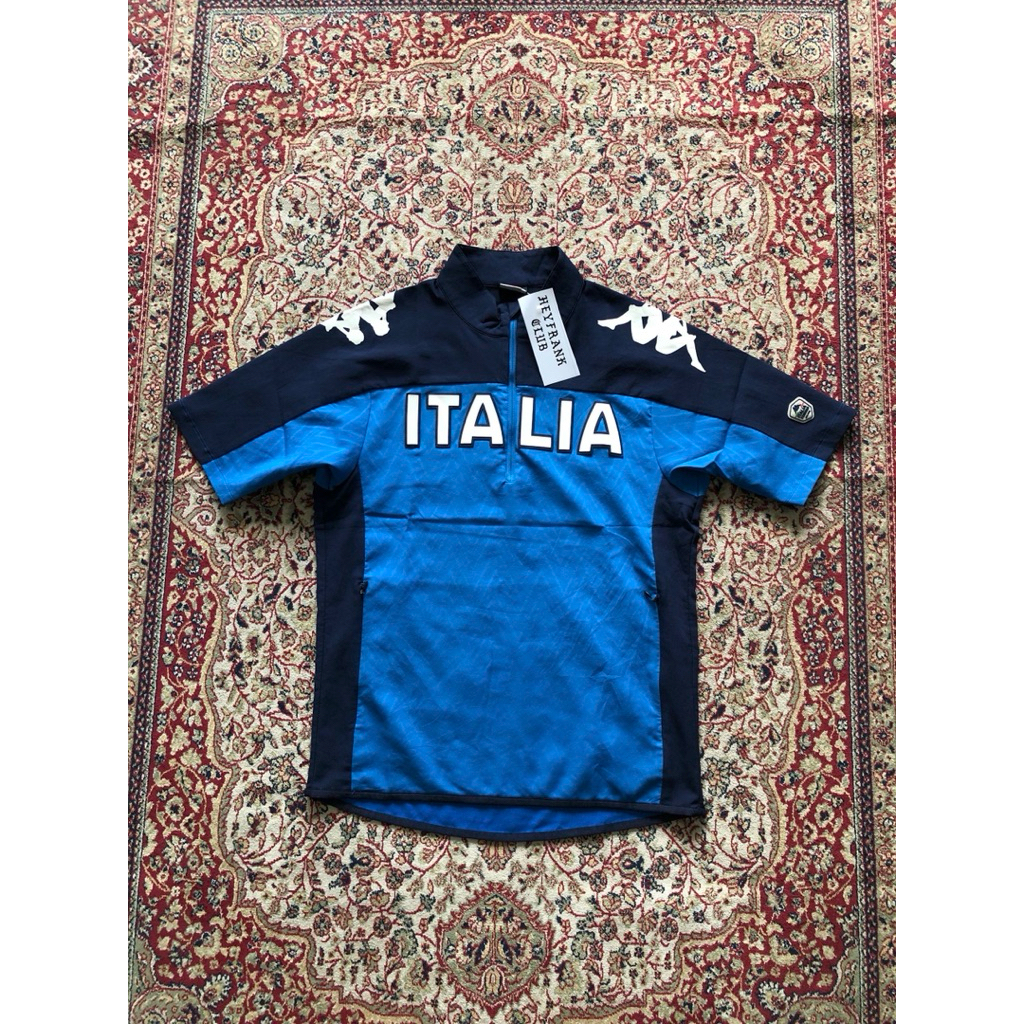 Kaos Kappa italy half zipper tshirt Vintage kappa italy Hi276