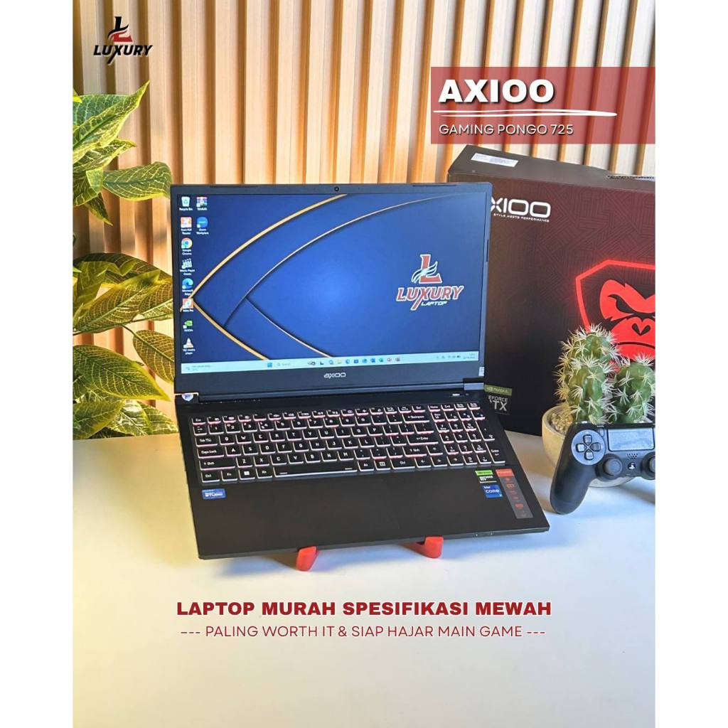 LAPTOP AXIOO PONGO 725 12TH GEN CORE I7 SSD 512GB RAM 16GB NVIDIA GEFORCE RTX 2050 BACKLIGHT GARANSI