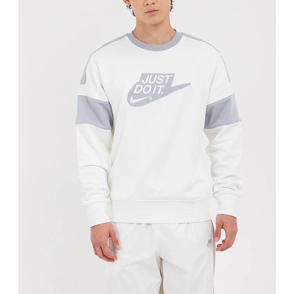 NIKE Club Men Crewneck Sweatshirt Sail Smoky Grey