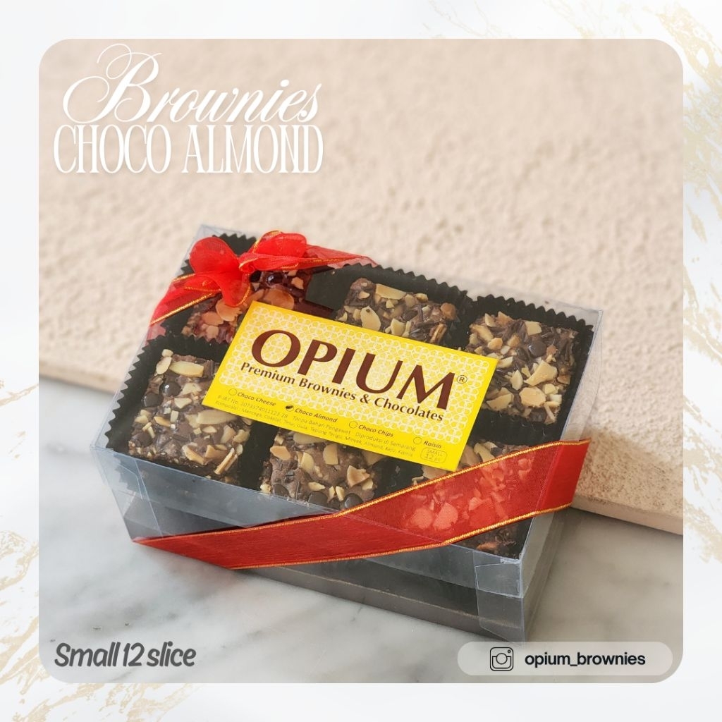 Brownies Oven Choco Almond / Oleh-oleh Semarang / OPIUM Premium Brownies