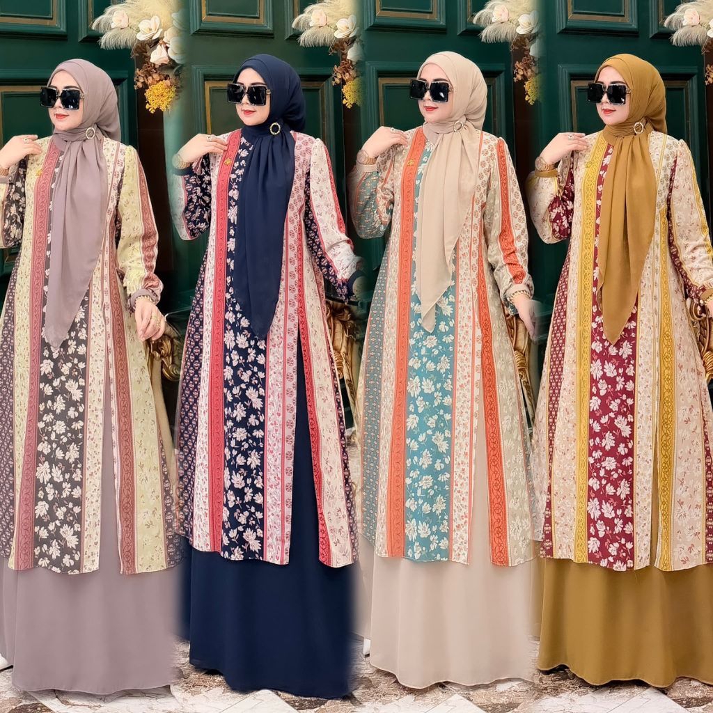 KHADIJAH SET ELIS LABEL / MELAYU DRESS / ELNARA HIJAB / KAMEELA SYAFEERA SET ORIGINAL ELISLABELS ||G