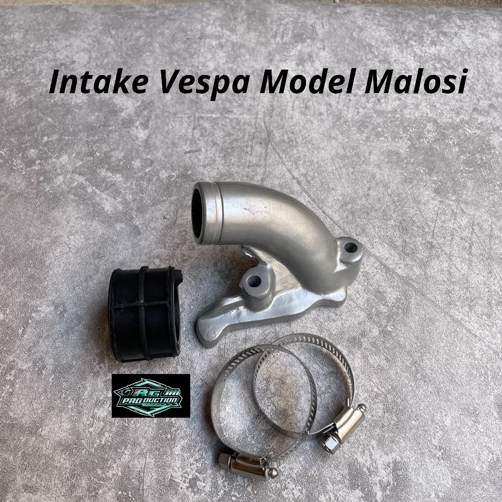 Intake Manipol Vespa Model Malossi Komplit Karet Dan Clamp