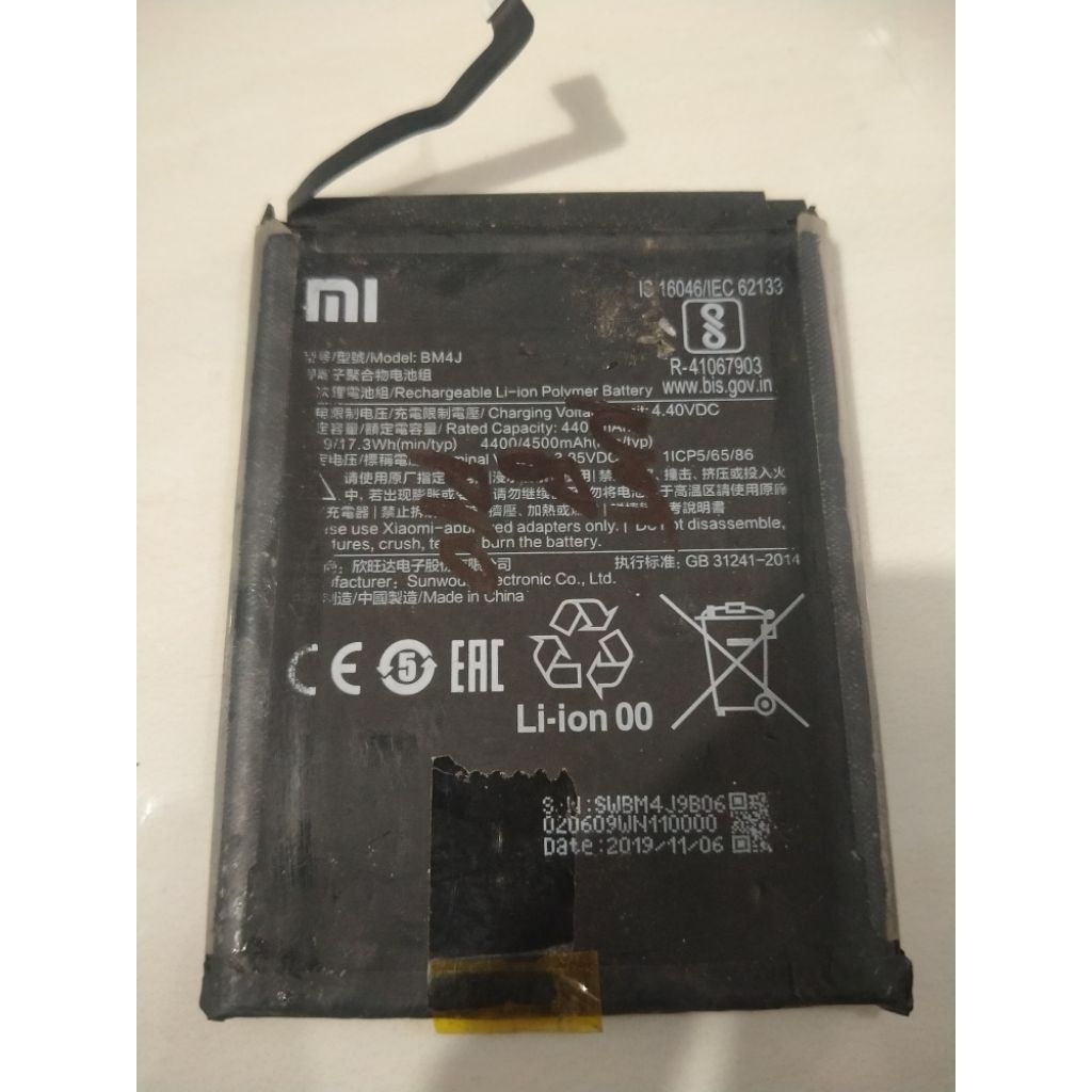 Batre Hp Redmi Not 8 Pro Bm4J