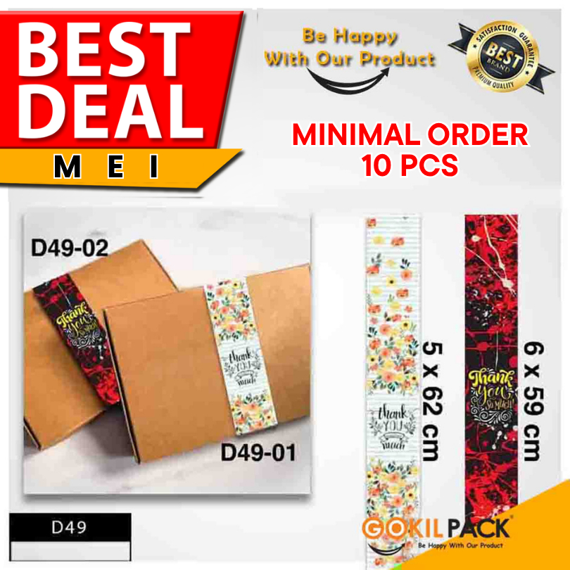 Sleeve Box|Paper Belt|Sleeve Thank You|Hiasan|Aksesoris Packaging|D49