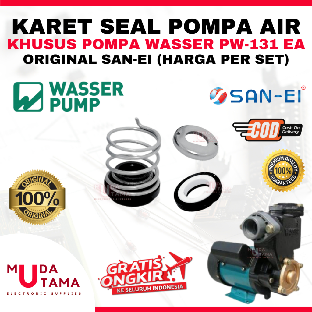 KARET SEAL POMPA AIR WASSER PW131EA PW 131 EA ORIGINAL SAN EI - MECHANICAL SEAL POMPA AIR WASSER PW 
