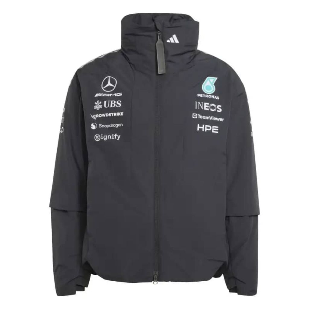 adidas Jacket Mercedes AMG Petronas Formula 1 Team Engineers Black BNWT Original Resmi KE5552