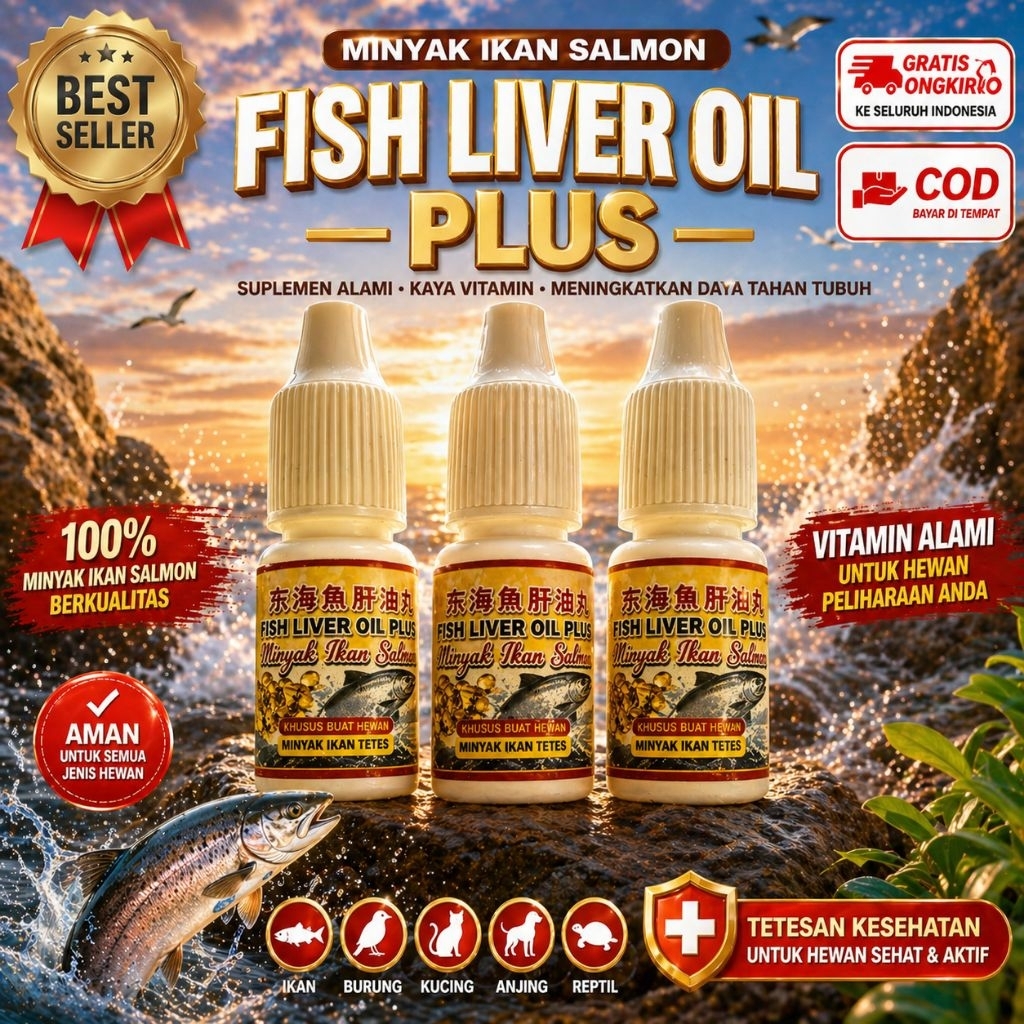 FISH LIVER OIL PLUS MINYAK IKAN SALMON TETES