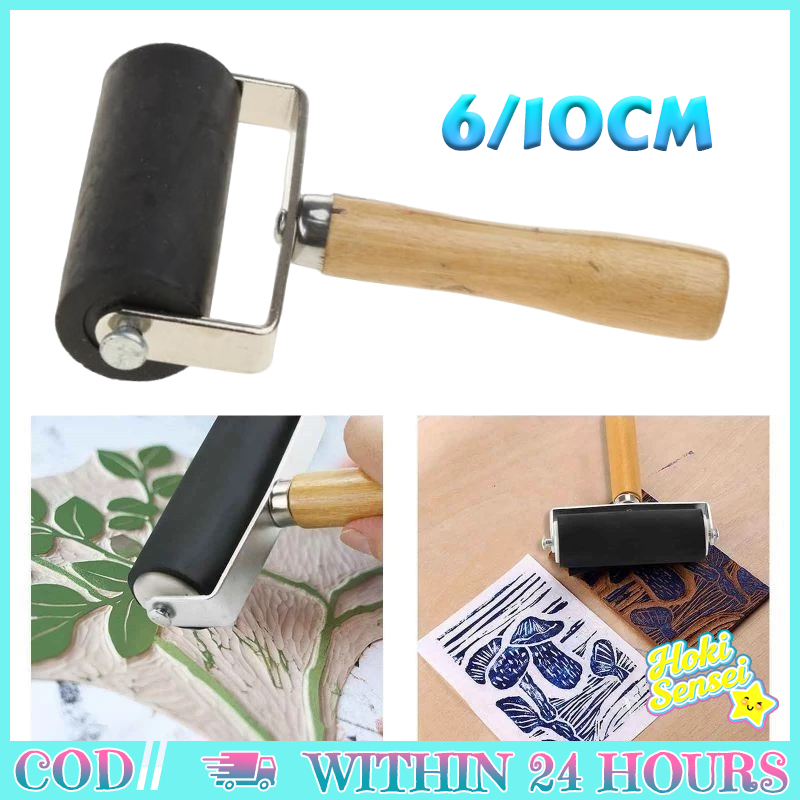 Roller Cetak Grafis Brayer Printmaking Alat Seni Roller Karet Alat Lukis Handcraft Praktis Awet