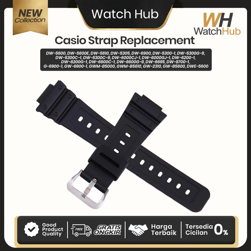 Rubber Strap Tali Karet Jam Tangan Casio DW5600 DW-5600 DW-8700-1 G-6900 GW-6900 DWE-5600 DW5610