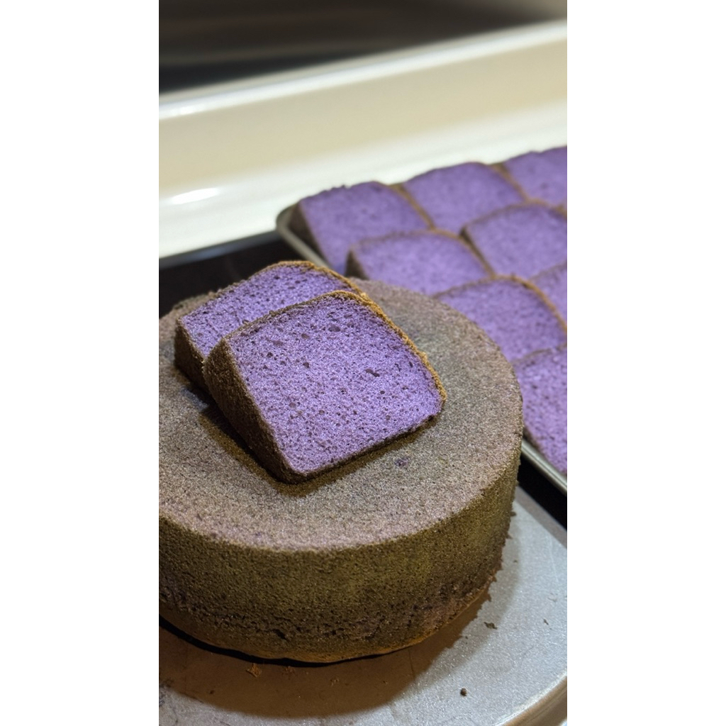 SLICED CHIFFON CAKE - Premium Kue Chiffon Talas Taro Cake / Chiffon Pandan / Chiffon Keju Cheese
