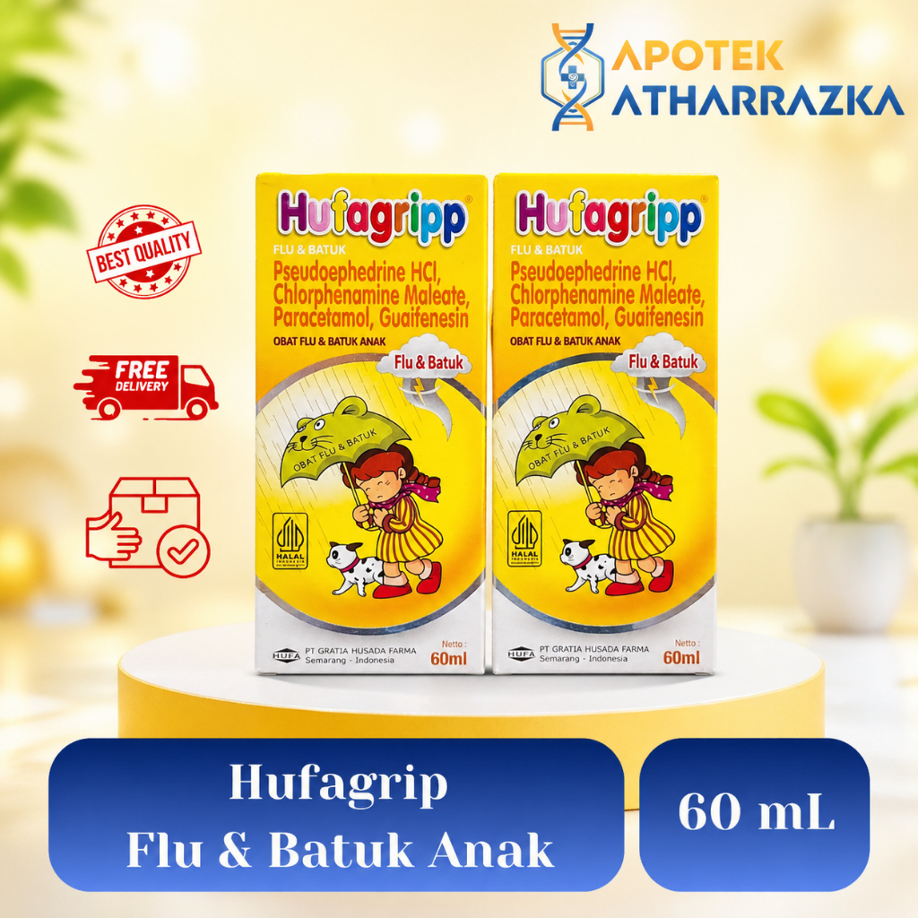 Hufagrip Flu dan Batuk anak 60 mL (Kuning)