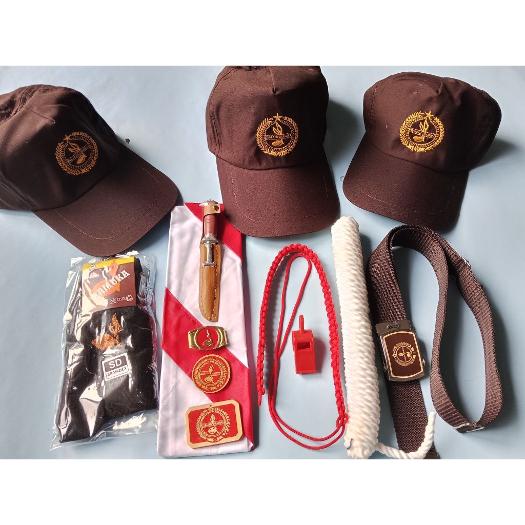 atribut pramuka sd + topi pramuka