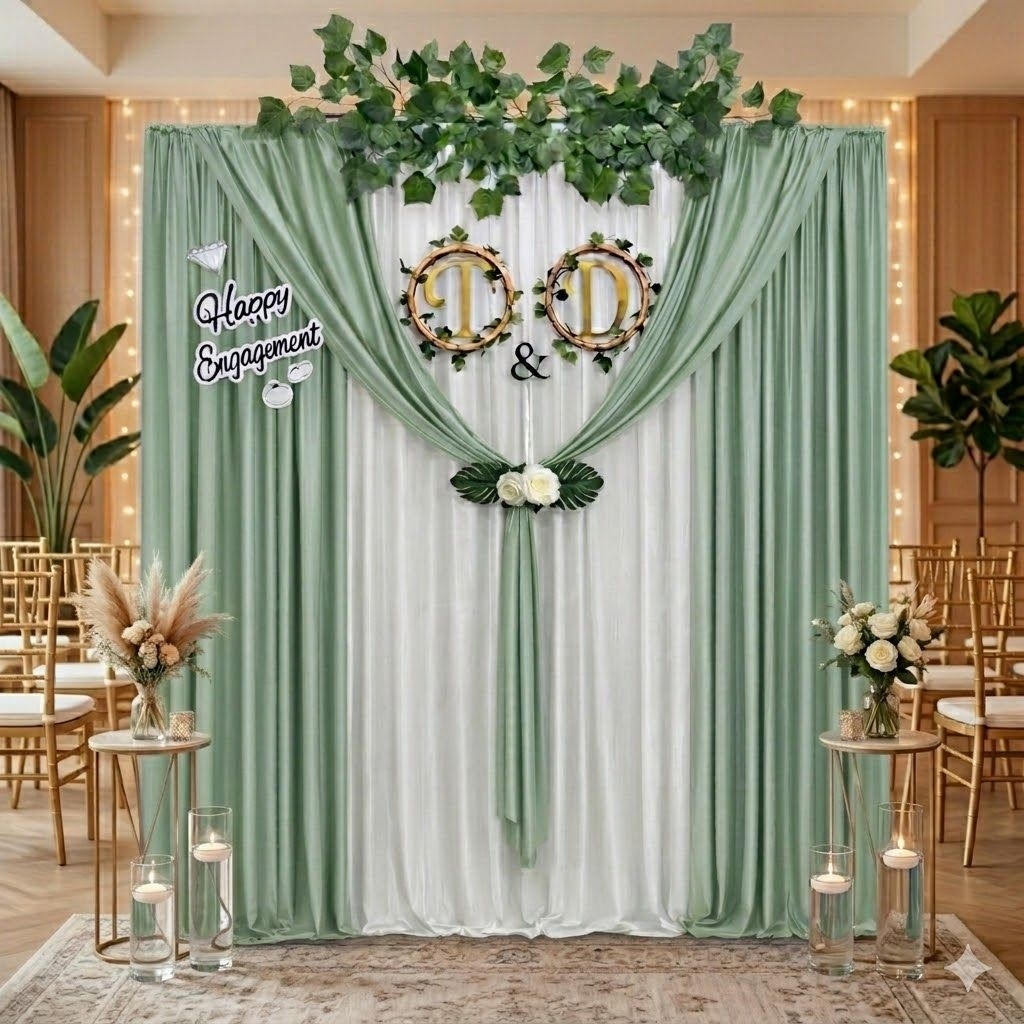 PAKET BACKDROP LAMARAN UKURAN 2.2MX2.2M DEKORASI LAMARAN TERMURAH LENGKAP