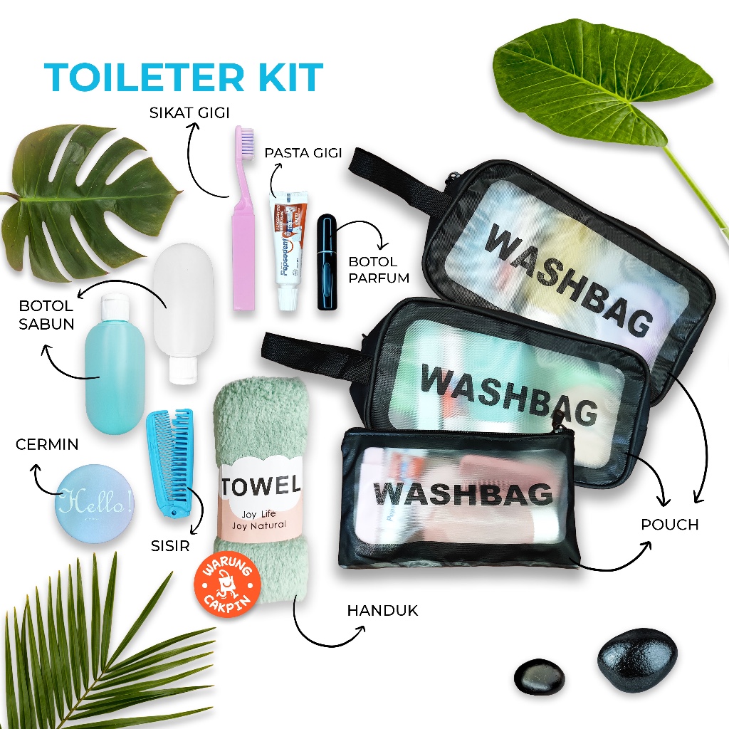 Peralatan Perlengkapan Mandi Traveller Kit Tas Pouch Traveling Toiletries Kit Travel Organizer Water