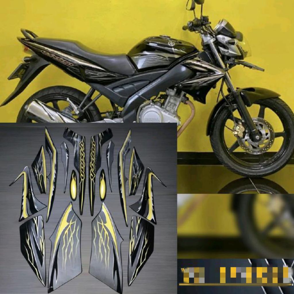 STRIPING VIXION OLD TAHUN 2010 2011 HITAM GOLD