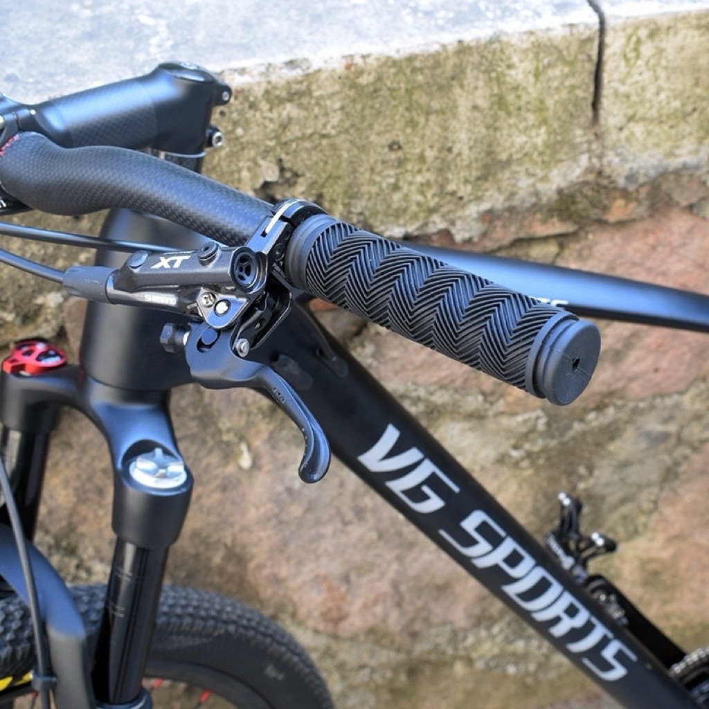 Hand Grip Sepeda Hand Grip zigzag Hitam Sepeda Lipat Fixie MTB BMX Minivelo