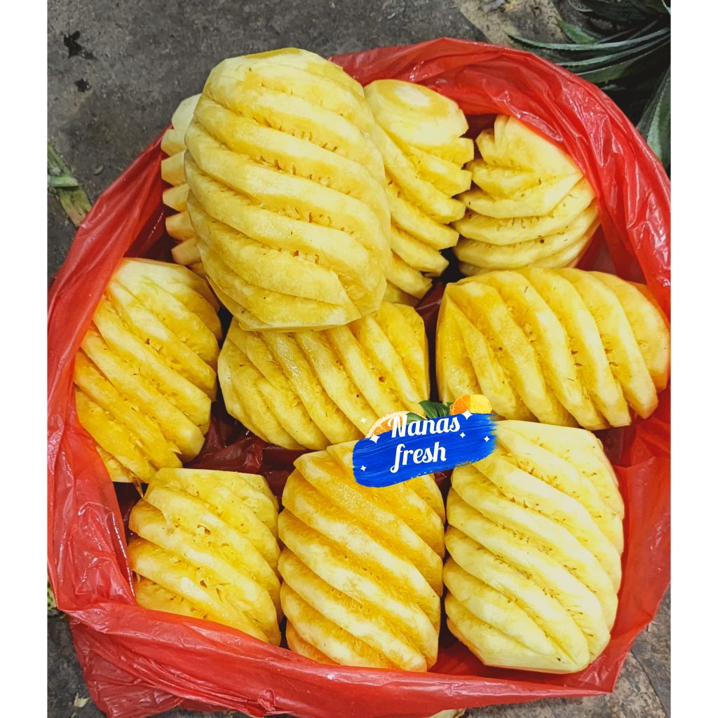 nanas palembang kupas bersih isi 10 pcs