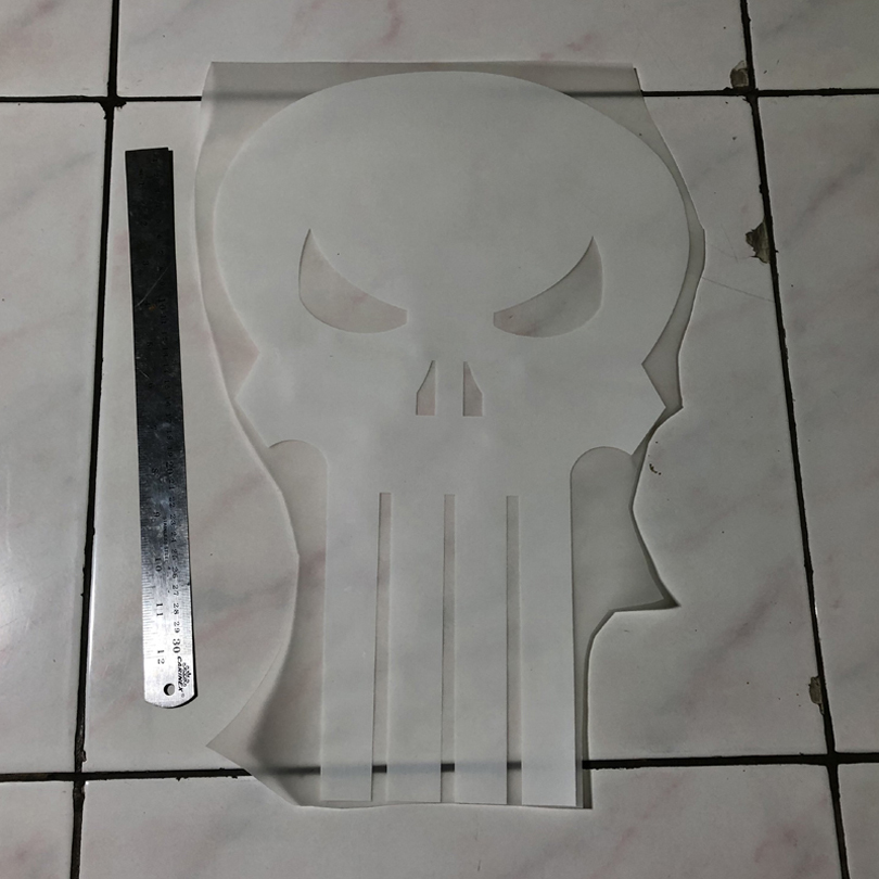 Sablon Punisher Ukuran A3 | Sablon DTF A3 | Sablon Kaos | Sablon T-SHIRT