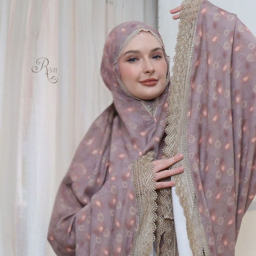 MUKENA ORI RYN RAYYAN 1OO% DIVYA SERIES BAHAN RAYON TWILL ADEM DAN NYAMAN | MUKENA DEWASA AAS BAWAH 