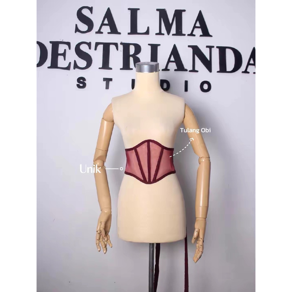 ARUZA OBI BELT | obi Belt transparan crinoline | obi Belt polos aksesories Fashion | obi Belt corset