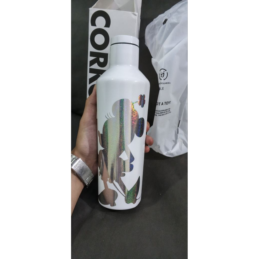 tumbler Corkcicle x disney glitter 20 oz (new)