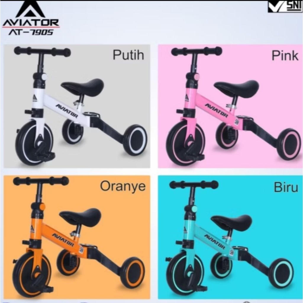 sepeda anak roda 3AT-7905 sepeda  balance bike  push bike sepeda balita