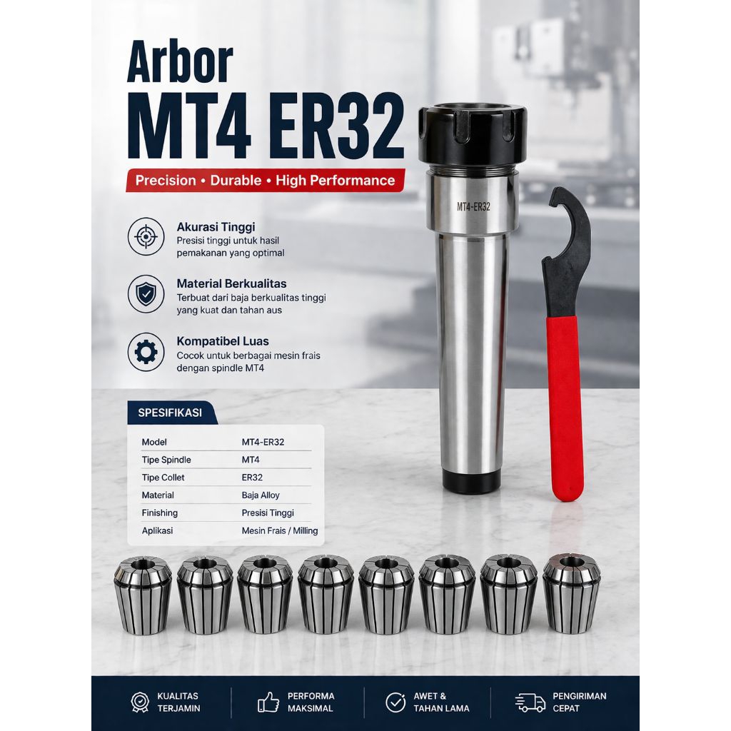 Arbor Set MT4 Er32 | Arbor Collet MT4