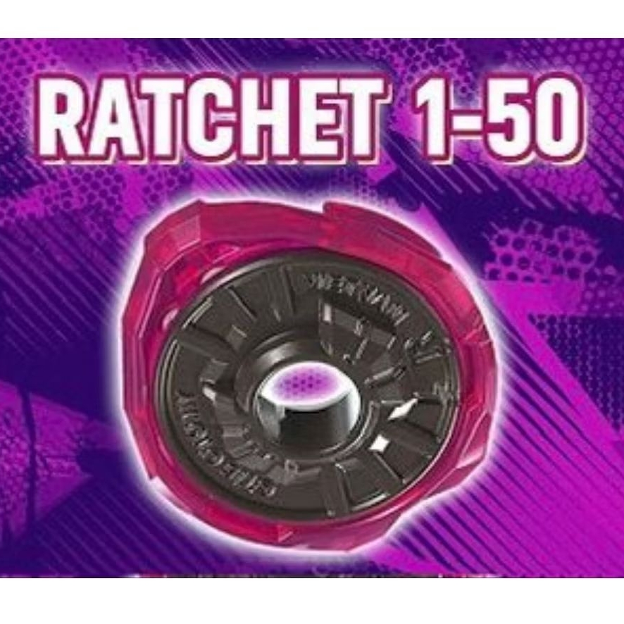Beyblade X Ratchet 1-50 new sealed original Takara Tomy,tanpa blade dan bit