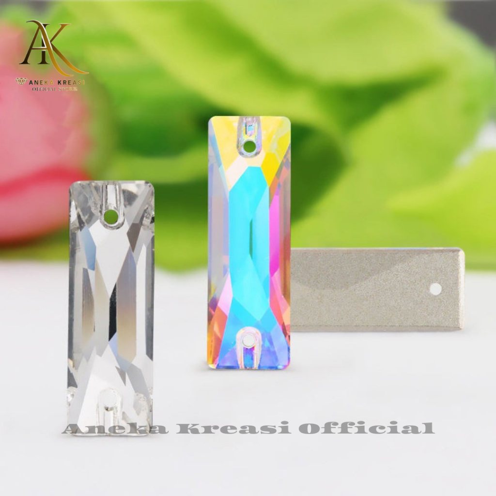 Payet / Diamond Kristal Akrilik Jahit Grade A Persegi 6x18, 100 pcs