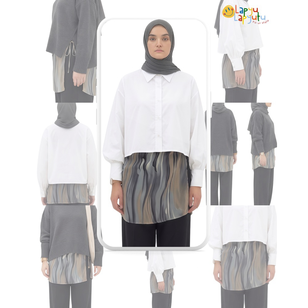 Layering Skirt Marble Ash | Rok Variasi | Layering Outfit | LapyuLapyutu