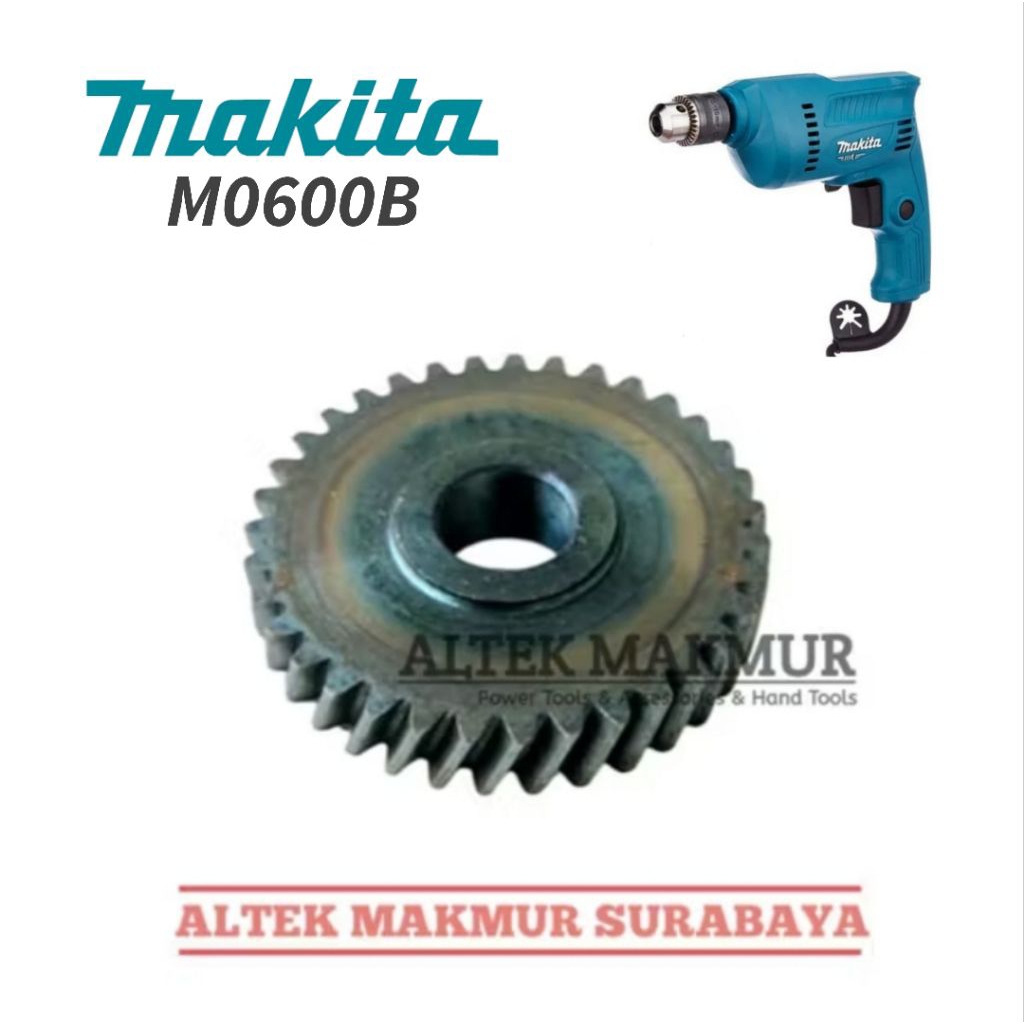 Helical Gear Mesin Bor 10mm MAKITA M0600B / Gigi Nanas Bor 10 mm M 0600 B / Ger Gir Suku Cadang Bor 