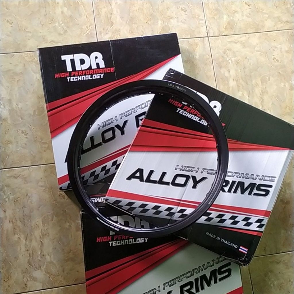 velg tdr hitam glossy ukuran 140 160 185 ring 17 original type wx shape pelek peleg tdr racing hitam