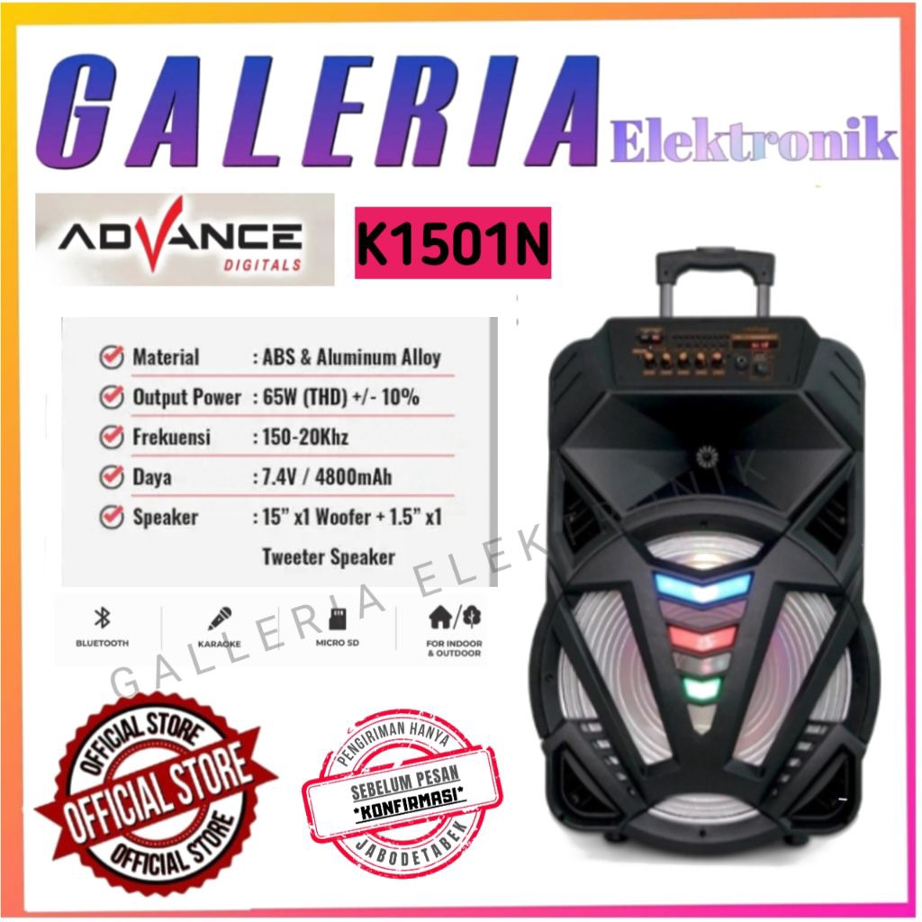SPEAKER PORTABLE ADVANCE DIGITALS K1501N / K1501N