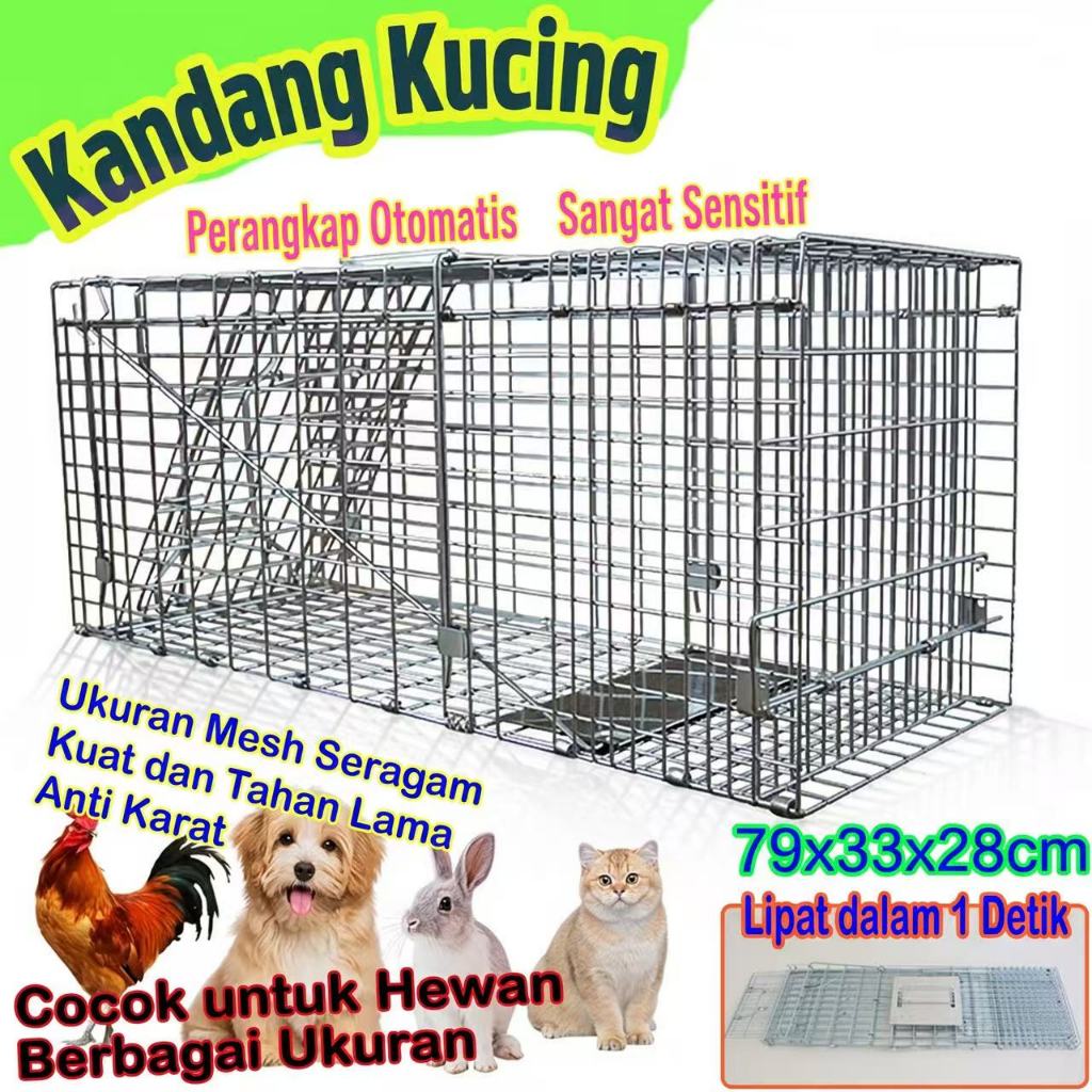 Jebakan kucing Perangkap musang luwak garangan biawak Dapat dilipat