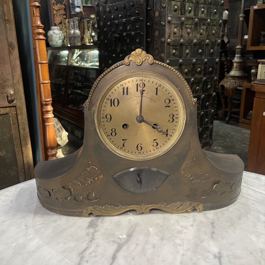 Jam Meja / Perapian Tembaga Junghans Jerman 1920an Antik Jadul Tua