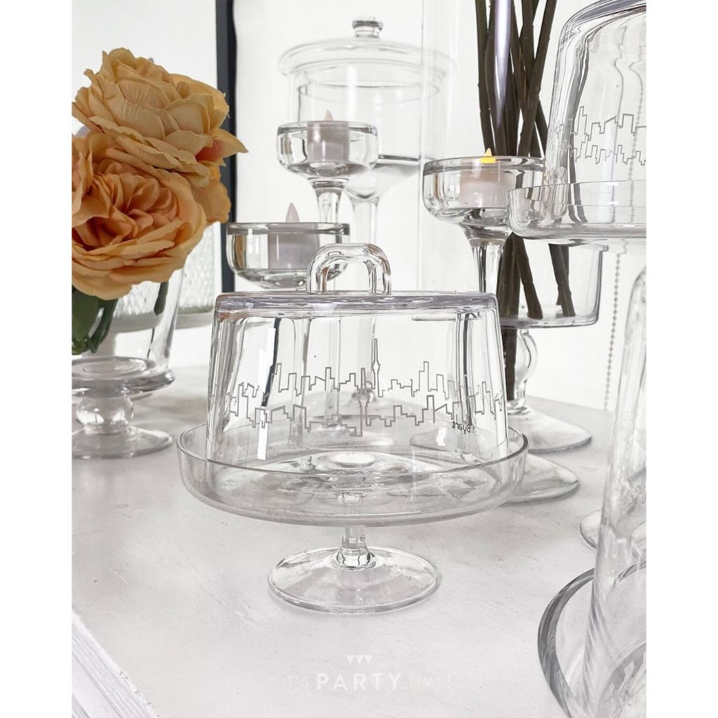 Pattern Cake Stand / Tempat Kue Ulang Tahun / Tatakan Kue / Tempat Kue Kaca