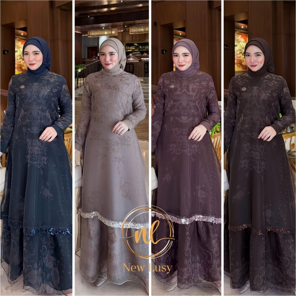 Valery new lusy + Shevira dres by new lusy gamis terbaru new lusy gamis mewah