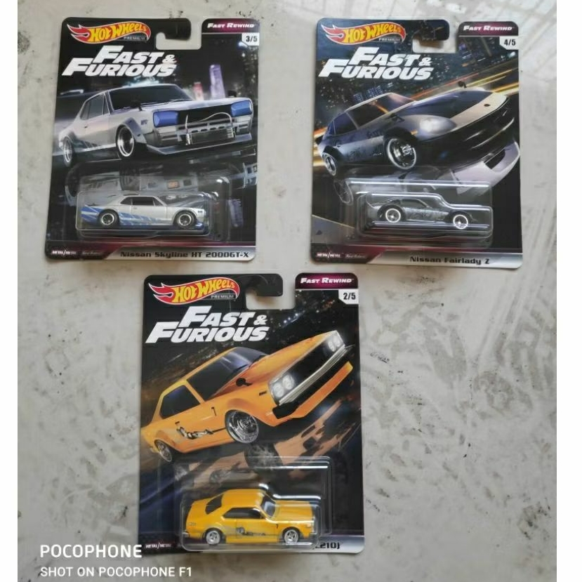 hot wheels 3 fast & furious rewind set Nissan skyline ht 2000 gtx fairlady z c210 premium ban karet 