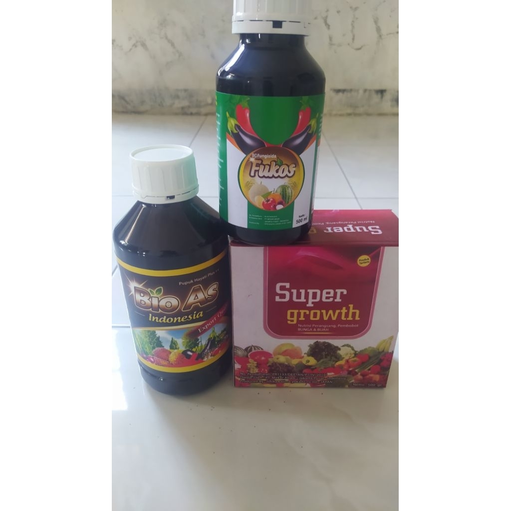 PUPUK BIO AS,SUPER GROWTH,BIO FUNGISIDA FUKOS,