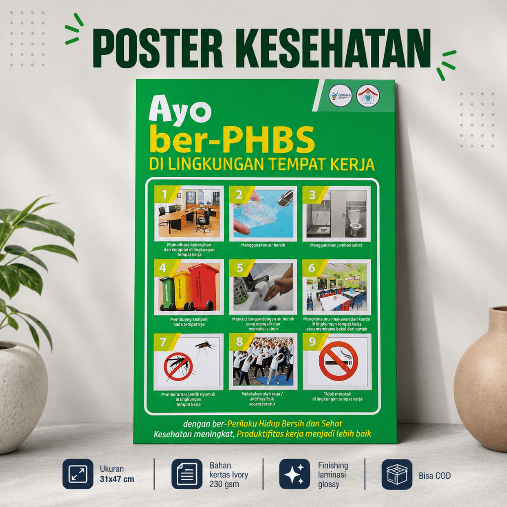 Poster PHBS di Lingkungan Kerja - Poster  PHBS