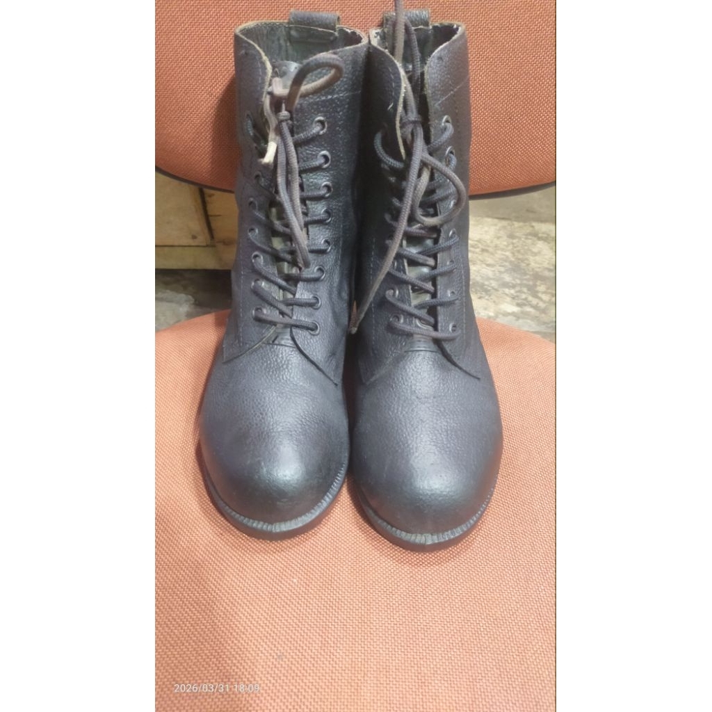 sepatu PDL kulit jeruk TNI AD second