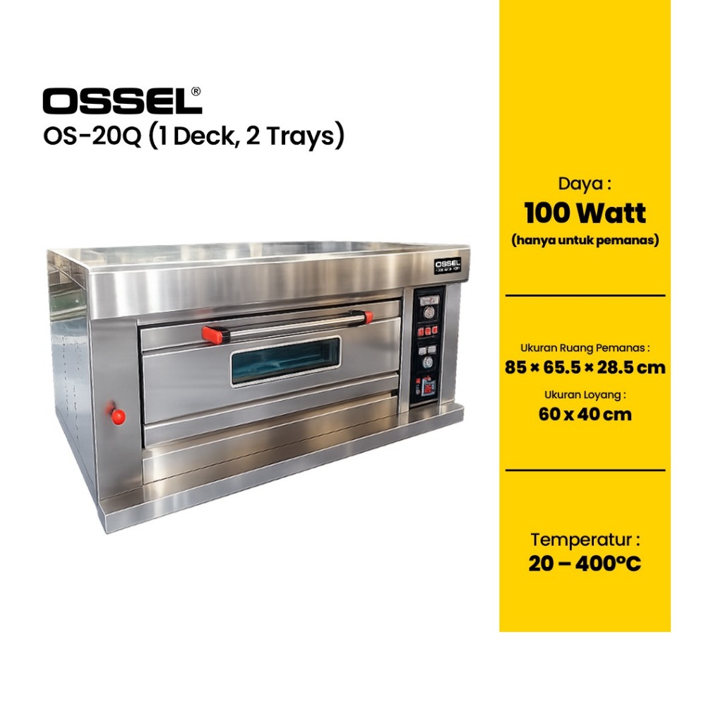 OSSEL Oven Gas Besar 1 Deck 2 Trays Oven Roti Gas Gas Deck Oven Roti 1 Deck 2 Trays Gas Oven Roti OS
