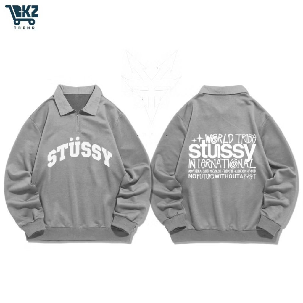 Jaket Stussy | Jaket Halfzip Stussy World Tribe