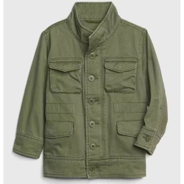 Pabrik branded CUCI GUDANG GP utility jacket parka kids UNISEX 2 years tahun hijau army katun jeans 