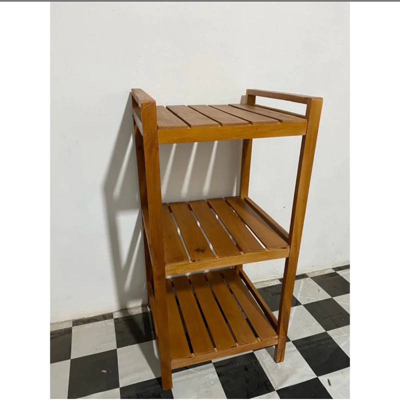 Rak Susun Kayu Minimalis Serbaguna / Rak Dispenser, Galon, Rice Cooker 3 Susun estetik hemat tempat