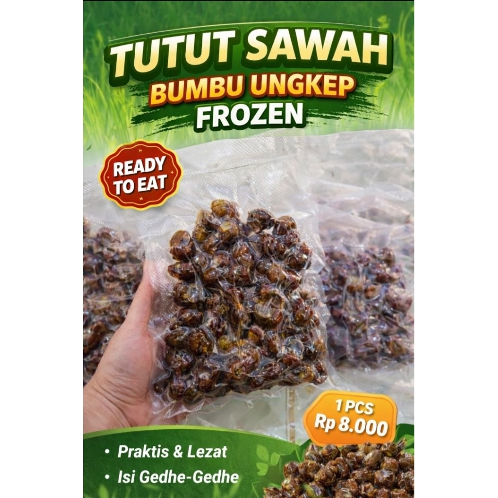 Tutut Sawah Frozen Tutut Pedas Gurih Lauk Siap Saji