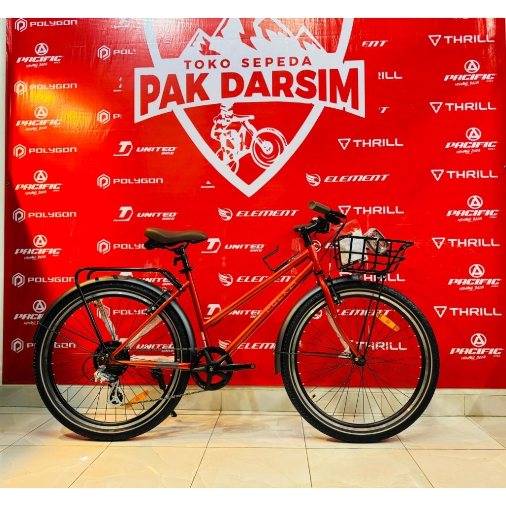 Sepeda Genio folkzy XX Shimano Altus keranjang depan belakang