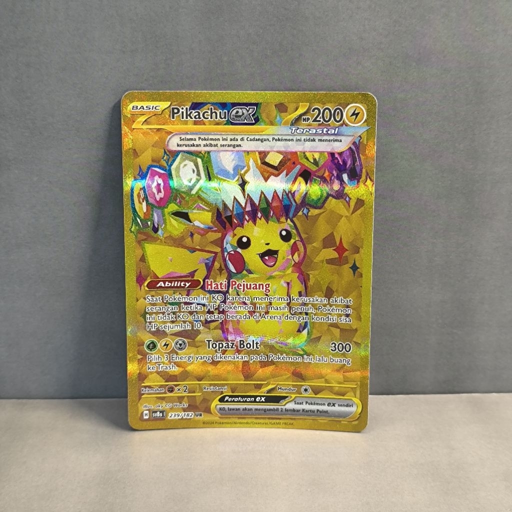 TCG Pokemon Indonesia Pikachu Terastal EX UR SV8S 239/182