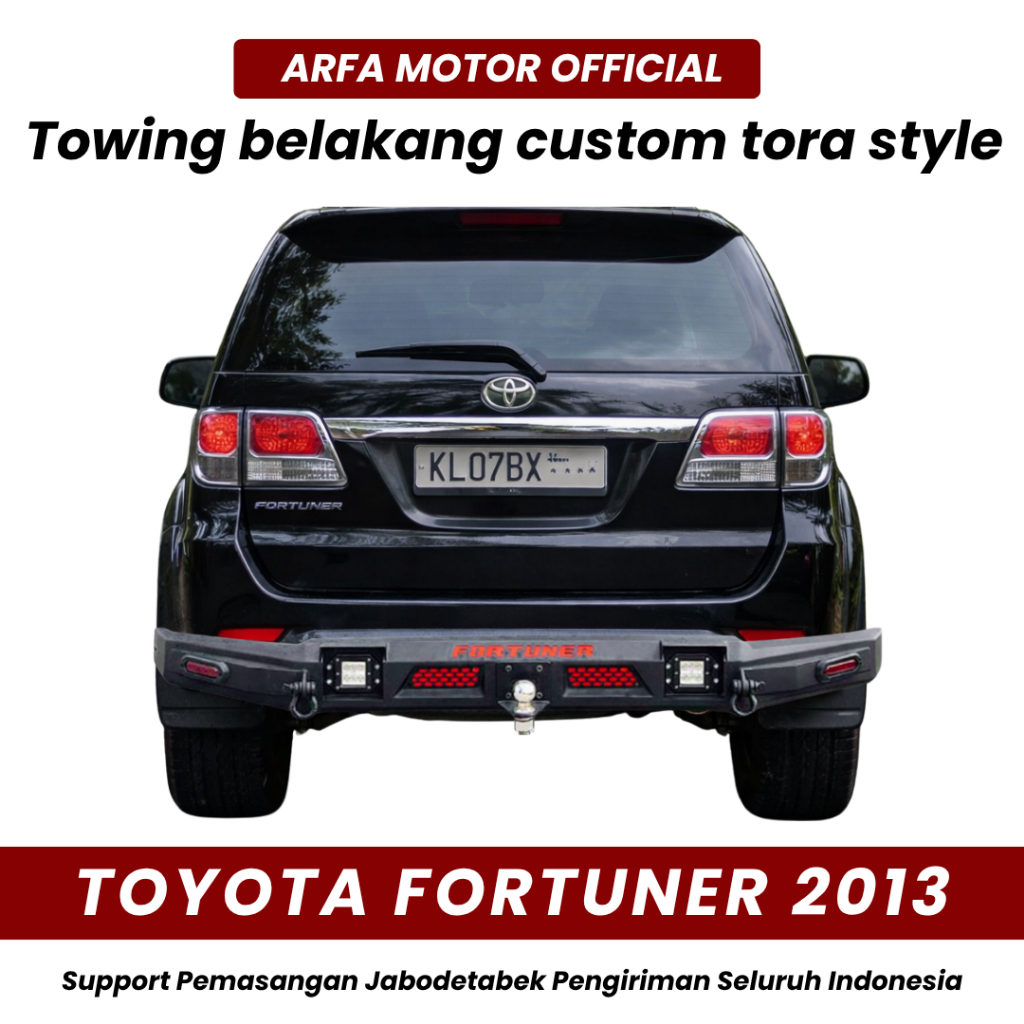 TOWING BELAKANG FORTUNER 2013 CUSTOM TORA TANDUK PENGAMAN PELINDUNG BEMPER ANTI KARAT